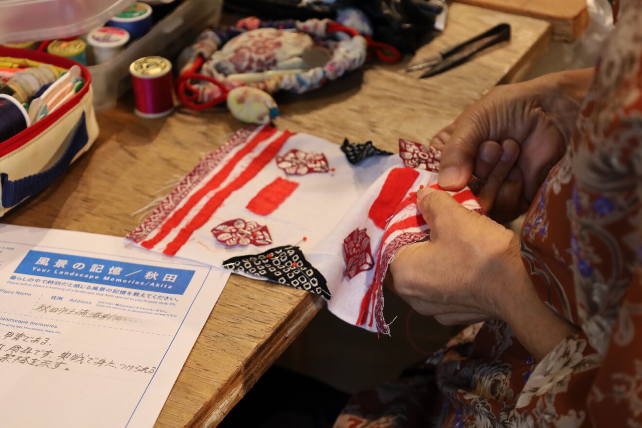 ワークショップでの制作風景