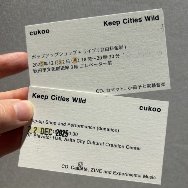 [Pop-up Shop and Performance]cukoo × Keep Cities Wild